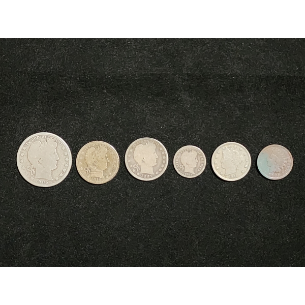 Six Assorted United States Collectible Coins Ft. $1.10 in 90% Silver Including 1916-D Quarter & More