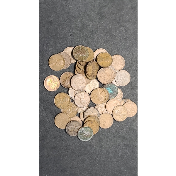 Assorted United States 1930's Lincoln Wheat Cents - Face Value: $0.50