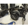 Image 5 : Vintage Olympus Camera with Tons of Camera Accessories - Comes in Leather Bag - Camera Lenses