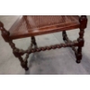 Image 2 : Important Antique Intricately Worked Tall Cane Seat & Backed Wooden Arm Chair 2nd of 2 Offered 