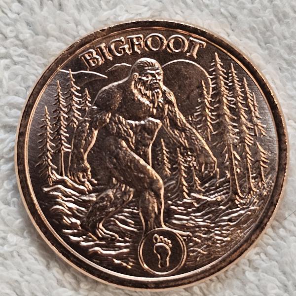 Bigfoot / Sasquatch Commemorative .999 Fine Pure Copper Round