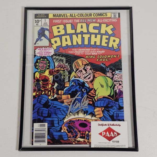 STAN LEE AUTOGRAPHED!!! Marvel All-Colour Comics Black Panther #1 Framed Photo With PAAS CoA