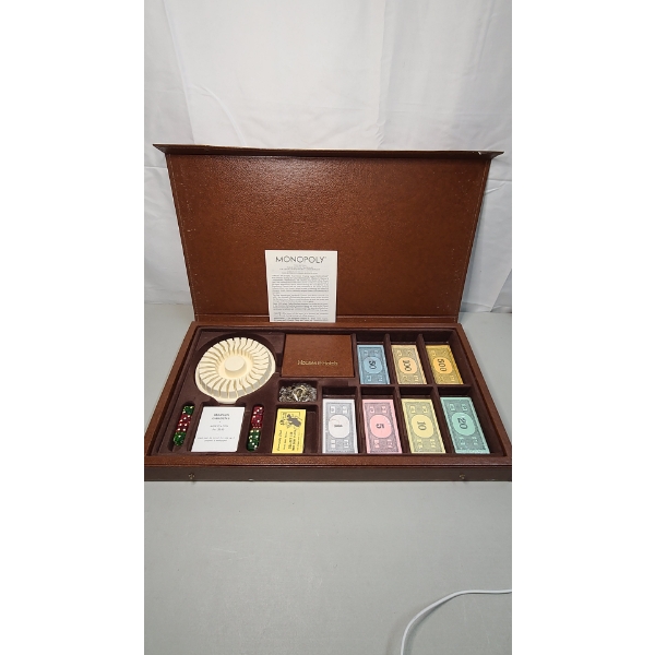 Vintage 1974 Parker Brothers Monopoly 40th Anniversary Deluxe Edition With Faux Leather Bound Case