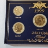 Image 2 : 1999 24k Gold-Plated U.S. Mint 5-Coin Set 