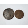 Image 1 : 1848 Large Cent & 1865 Two Cent Piece - Early U.S. Copper Coins