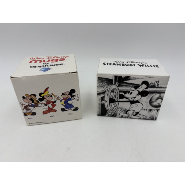 Disney Mickey Mouse Coffee Mugs - Steamboat Willie & Various Years Mickey - Walt Disney Mugs