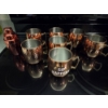 Image 2 : Seven Aesthetic Copper Drink Mugs With Mini Plastic Cocktail Shaker All Like New!!
