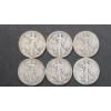 Image 1 : (6) Assorted Years/Mint Marks U.S 90% Silver Walking Liberty Half Dollars - Face Value: $3.00