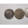 Image 2 : Two 1916 French 83.5% Silver 50 Centimes Coins (ASW: 0.0671oz EACH) & Guatamala 1/2 Real Copper-Nick