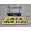Image 1 : Vintage Wooden 29''x9.5'' Wide Load Sign And 9''x12''x20'' Metal Weather Station Counter Display Rac