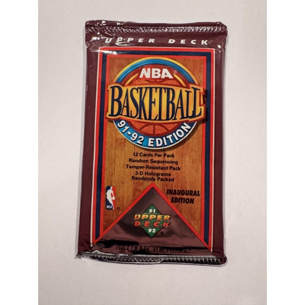 1991-92 Upper Deck NBA Basketball Unopened Wax Pack - Mint Condition - Possible Big Jordan Card