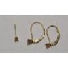 Image 1 : 14K Yellow Gold Lever Back Diamond Earring Set & Single 14K Gold Diamond Stud Earring: Weight: 1.2g