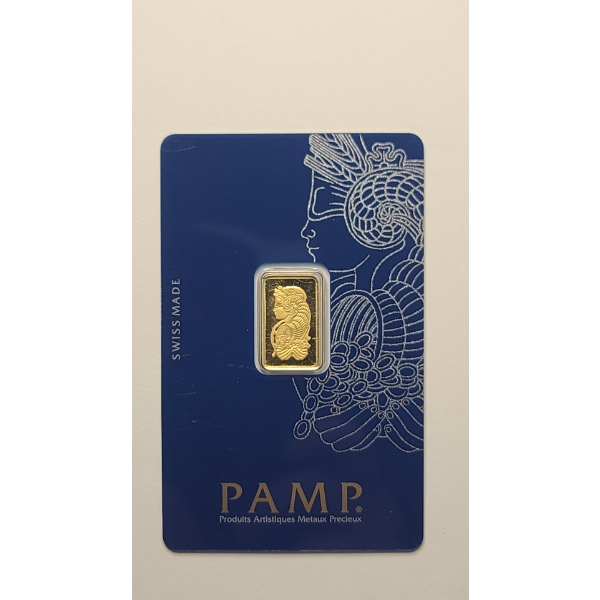 Pamp Suisse Lady Fortuna 2.5g 999.9 Fine Gold Bar Sealed In Official Veriscan Assay Card