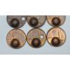 Image 3 : (7) United States 1953 Lincoln Wheat Cents With Masonic Freemason Square And Compasses Counterstamp