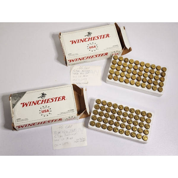 Winchester 45 GAP Ammunition - Two Full Boxes