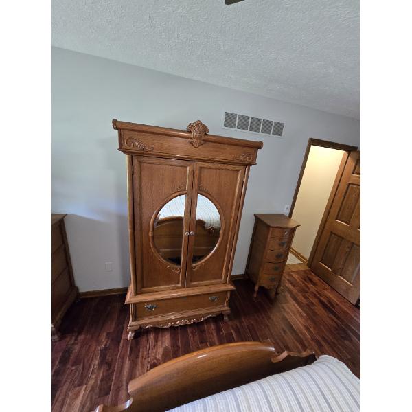 Quarter Sawn Oak Armoire - TV Not Included
