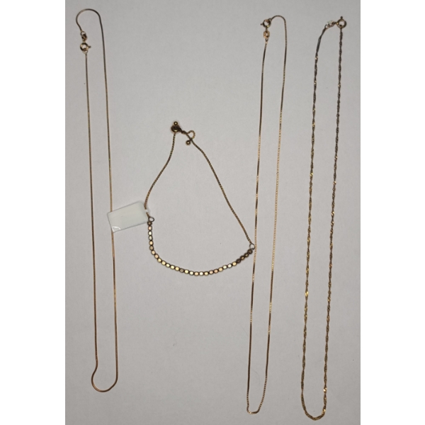 Collection Of Assorted Gold Plated Sterling Silver Jewelry - Total Weight: 9.4g