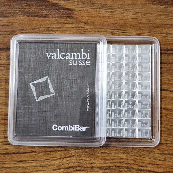 Valcambi Suisse 100 Gram .999 Fine Silver CombiBar ~ 100 Separate 1 Gram Silver Bars in One Sheet	