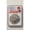 Image 1 : NGC 2020 MS 70 45TH President Of The United States 1 Troy Ounce .999 Fine Silver American Eagle 