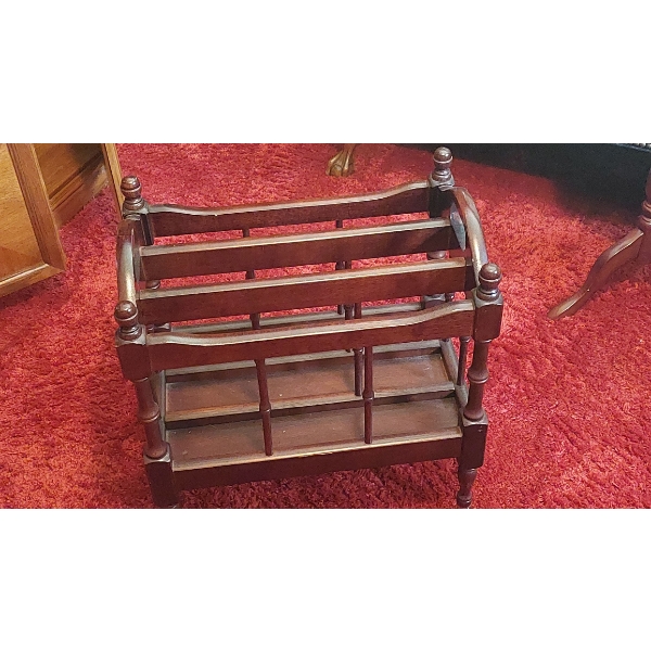 Wooden Magazine / Newspaper Rack As Shown