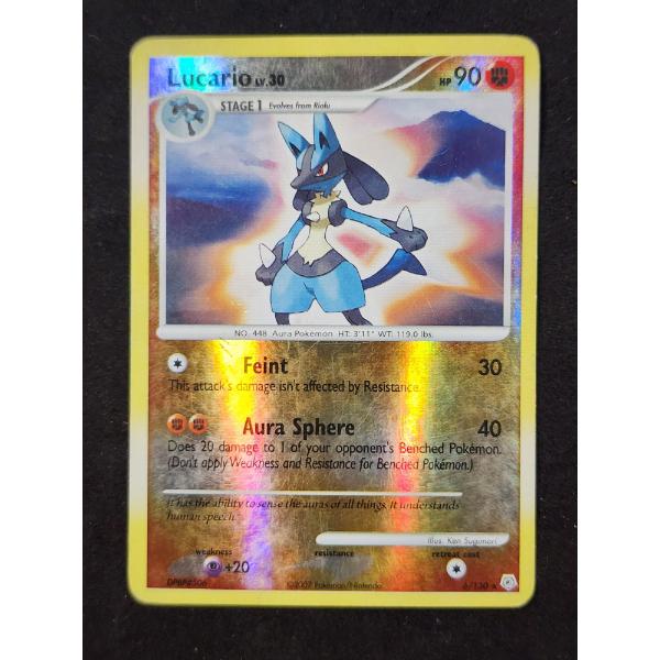 Lucario 6/130 Reverse Holo Rare Vintage Pokemon Trading Card