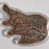 Image 3 : Alligator Man 5oz Copper Coin .999 Fine Colorized Shaped Round