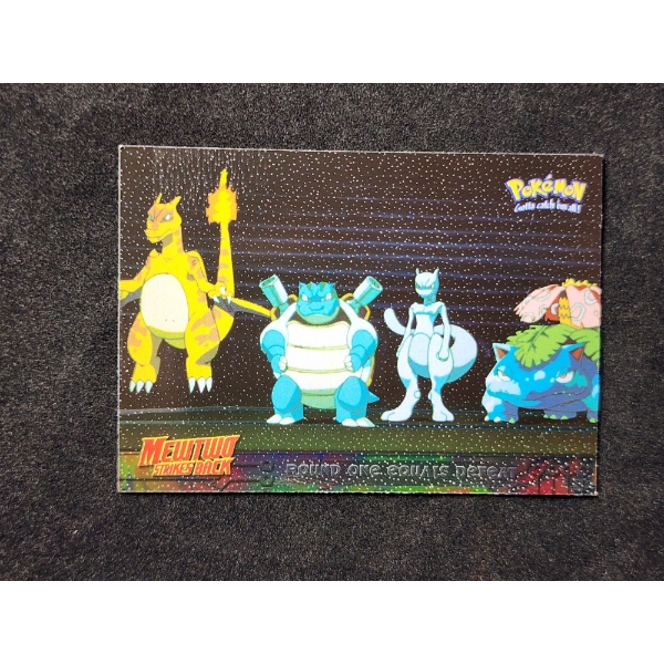 1998 Topps Pokemon Mewtwo Strikes Back Holo Trading Cards Ft. Mewtwo & Clones