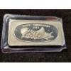 Image 2 : Vintage 1973 Happy Thanksgiving Great Lakes Mint 1 Troy Ounce .999 Fine Silver Bar