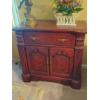Image 2 : Matching Mahongany Carved Night Stand - Chest With Drawers - As Shown