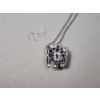 Image 2 : Sterling Silver Panda Pendant Necklace with 1/4 CTTW Diamonds - 18in - Total Weight 5.7g