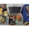 Image 2 : Glass Locking 24''x18'' Display Board, Kitchen Items, Table Linens, Art Work, Frames, & Much More! -