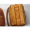 Image 4 : (2) Longaberger Baskets: One w/ American Fabric Liner & Plastic Separate Liner - Excellent Condition