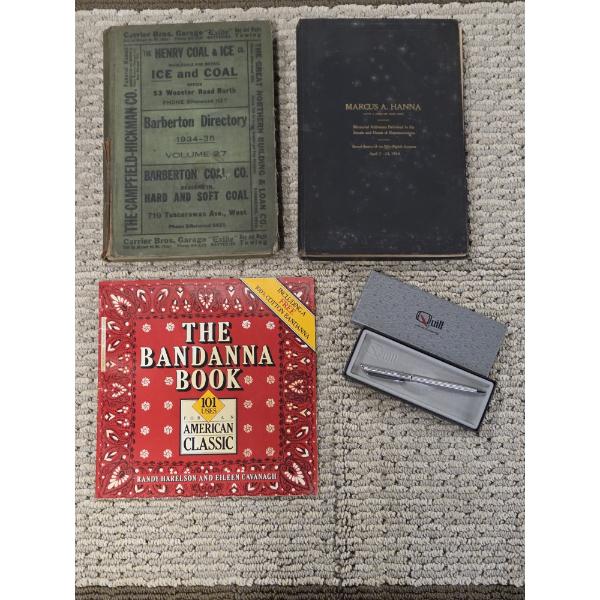 Three Vintage Books And New In Box Quill Pen 