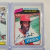 Image 3 : Four Assorted Cincinnati Reds Baseball Cards: Conception, Foster (SIGNED), Morgan, Rose  