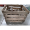 Image 2 : Vintage 15''x12.5'' Wood Crate With Vintage Milk Bottle Collection