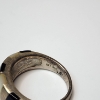 Image 5 : Matching Set of Sterling Silver and Opal & Onyx Style 9" Bracelet & Ring Size 9.5 - TW: 21.4g