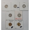 Image 1 : (7) Assorted Years 90% Silver Mercury Dimes (2 Are Gold Plated) - Face Value: $0.70