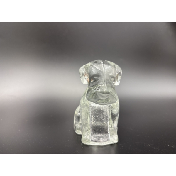 Degenhart Dogs - Clear - Adorable Glass Dog Figurine - ~2.5 inches 