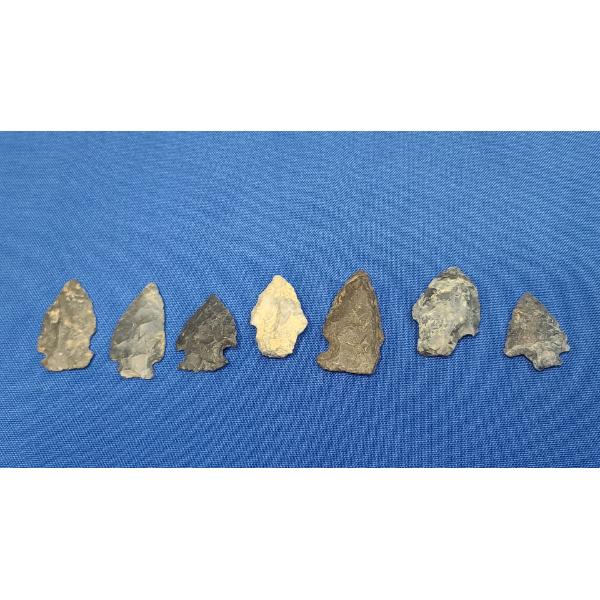 (7) Assorted Sized Arrowheads
