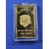 Image 2 : Limited Edition! 2021-2025 Donald Trump Gold Plated Bar & 2020 Gold Plated Challenge Coin