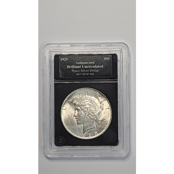 United States 1925 Brilliant Uncirculated 90% Silver Peace Dollar