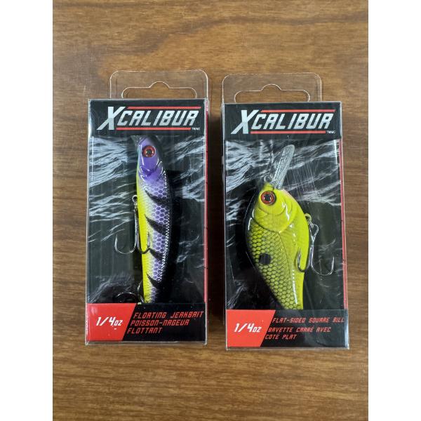 2 - Brand New Excalibur Fishing Lures - Crankbait & Jerk Bait - New In Box