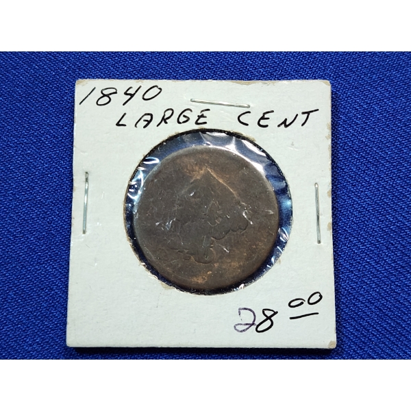 United States 1840 Braided Hair Large Cent 