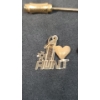 Image 2 : 14K Gold Bracelet Charms, Pendant & Vintage Stick Pin - Total Weight: 3.4g