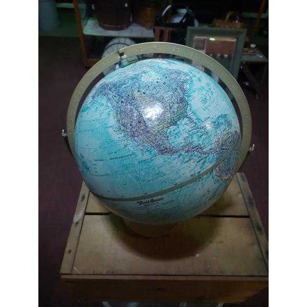 Vintage "REPOGLE" World Ocean Series 12" Desk Globe - Fully Functional - Great Surface Cond & Color