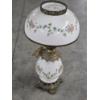 Image 2 : Vintage Hand Painted Glass Table & Hanging Lamps And Glass Shade Collection 