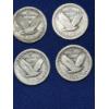 Image 2 : x4 Assorted Years United States Standing Liberty 90% Silver Quarters FV: $1.00