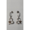 Image 6 : Lovely Sterling Silver 18" Necklace With Sterling Silver Heart Dangle Earrings - Weight: 7.5g