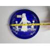Image 4 : Vintage Collectible Mary Gregory Hand-Painted Enamel "Christmas 1974" Blue Glass Plate