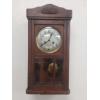 Image 1 : Antique Tall 25" Wooden Case Pendulum & Chiming Wall Clock - Unique (See Details)